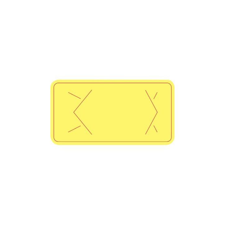 Carton de 24 rouleaux de 400 étiquettes KC FRAIS jaune 50.8 x 25.4mm PF10052