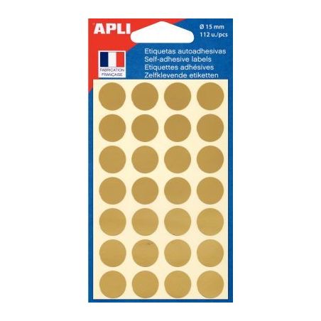 Achetez Etui de 112 pastilles adhésives diamètre 15 mm or 100602 AGIPA pas cher sur Ma Rentrée Sc..