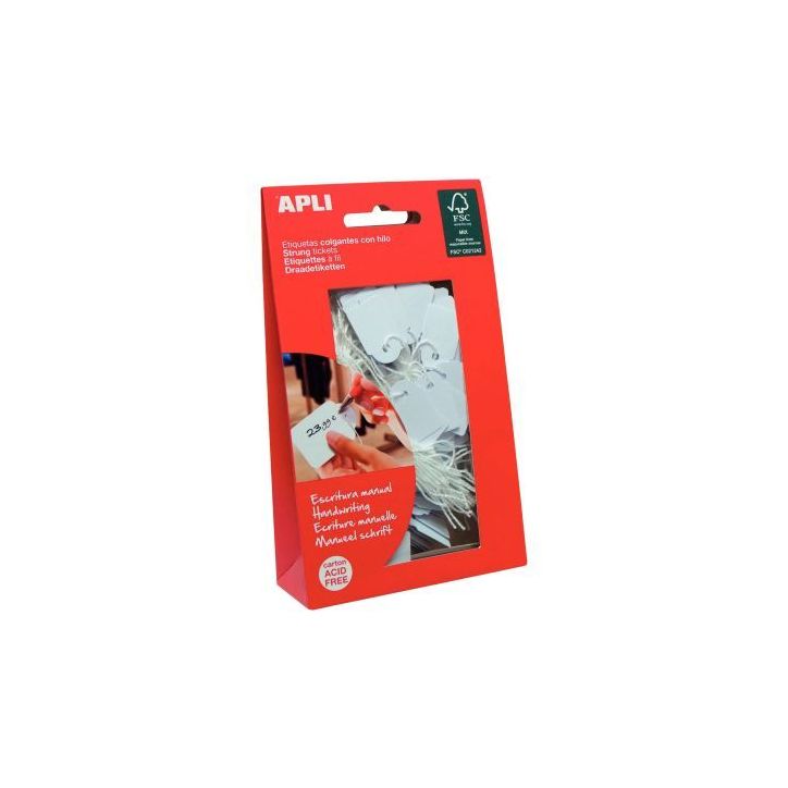 Boîte de 100 étiquettes bijouterie 36x53mm blanc 7013 APLI