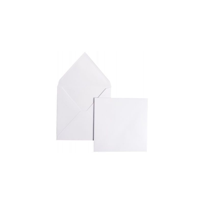 Achetez Paquet de 20 enveloppes Pollen Clairefontaine format 165 x 165mm 120g blanc 5433C POLLEN CLA..