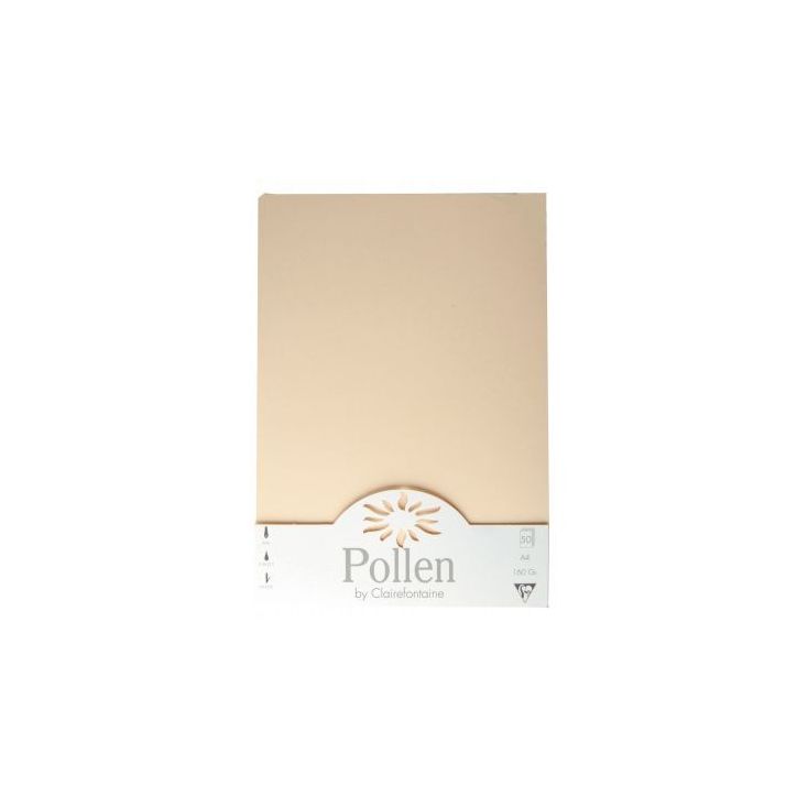 Paquet de 50 feuilles Pollen 210x297mm 160g ivoire 14204C POLLEN CLAIREFONTAINE
