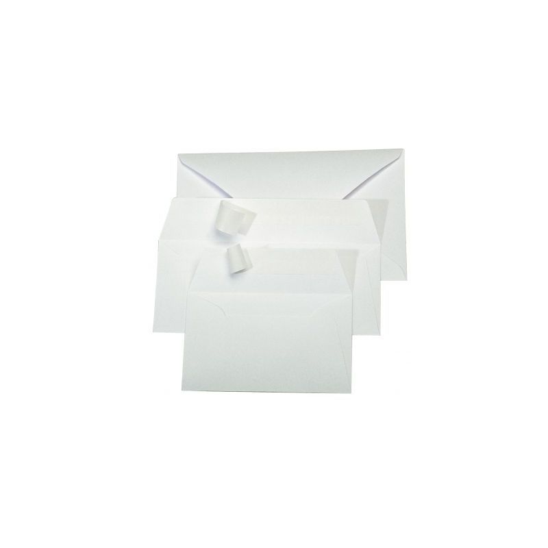 Achetez Paquet de 20 enveloppes Pollen Clairefontaine format 110x220mm 120g blanc 5435C POLLEN CLAIR..