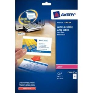 Achetez Pochette de 250 cartes de visite 85x54 mm C32011-25 AVERY pas cher sur Ma Rentrée Scolaire