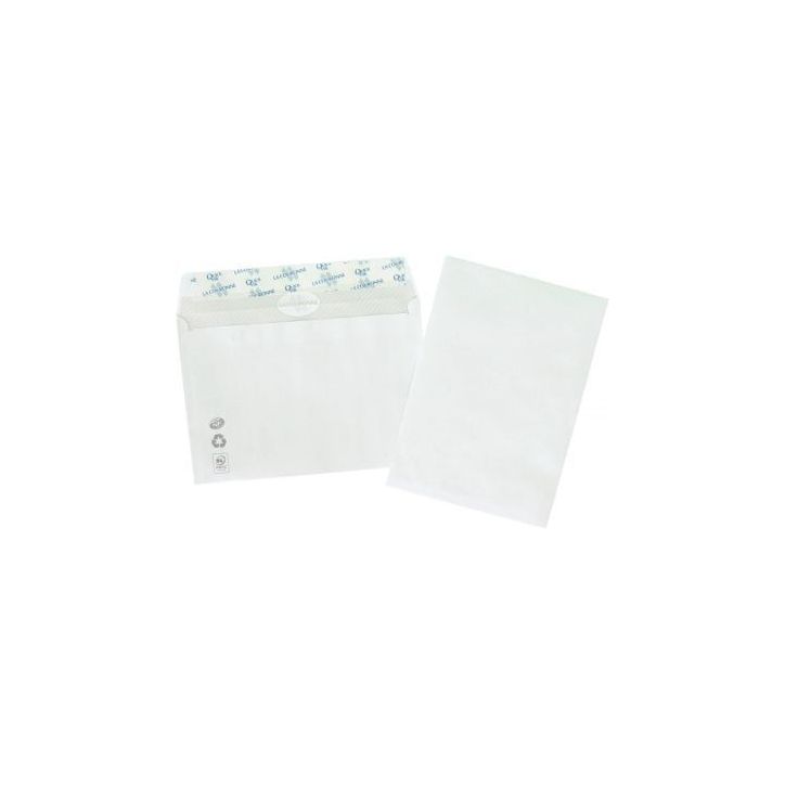 Paquet de 50 enveloppes blanches C6 114x162 80g/m² bande de protection 1456 LA COURONNE
