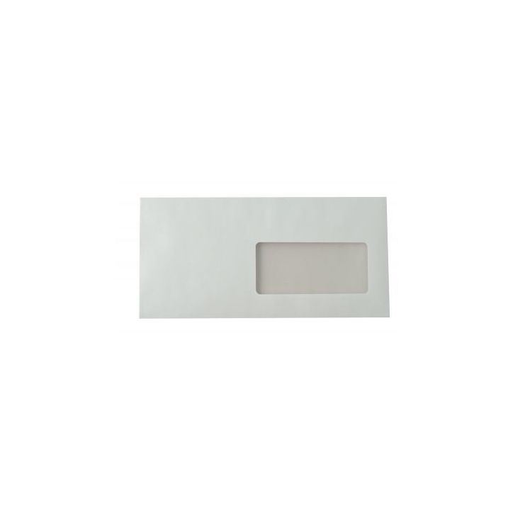 Boîte de 500 enveloppes blanches DL 110x220 90g/m² fenêtre 45x100 bande de protection 1193 LA COURONNE