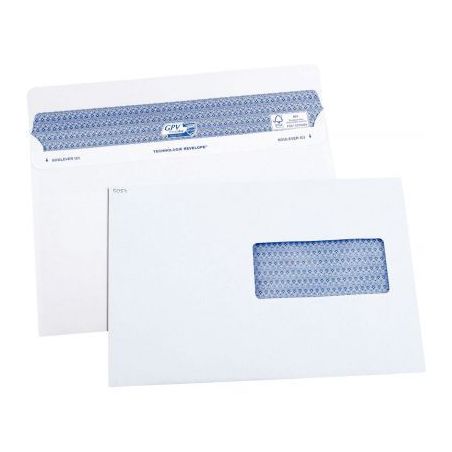 Achetez Boîte de 100 enveloppes blanches C5 162x229 90g/m² fenêtre 45x100 SECURE autocollante 505..