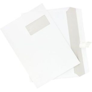 Achetez Boite de 250 enveloppes blanches C4 229x324 90g/m² fenêtre 50x105 bande de protection 7569..