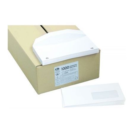 Achetez Boîte de 1000 enveloppes blanches 114x229 80g/m² fenêtre 45x100 de mise sous pli automati..