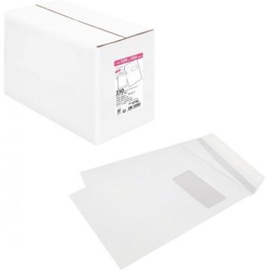 Achetez Boîte de 250 pochettes blanches C4 229x324 90g/m² fenêtre 50x110 bande de protection 9790..