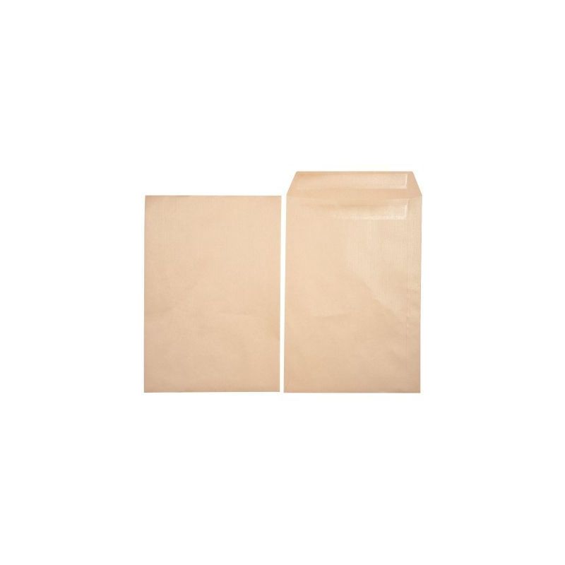 Achetez PERGAMY Boîte de 250 pochettes kraft Brun 90g C4 229x324 mm autocollantes pas cher sur Ma R..