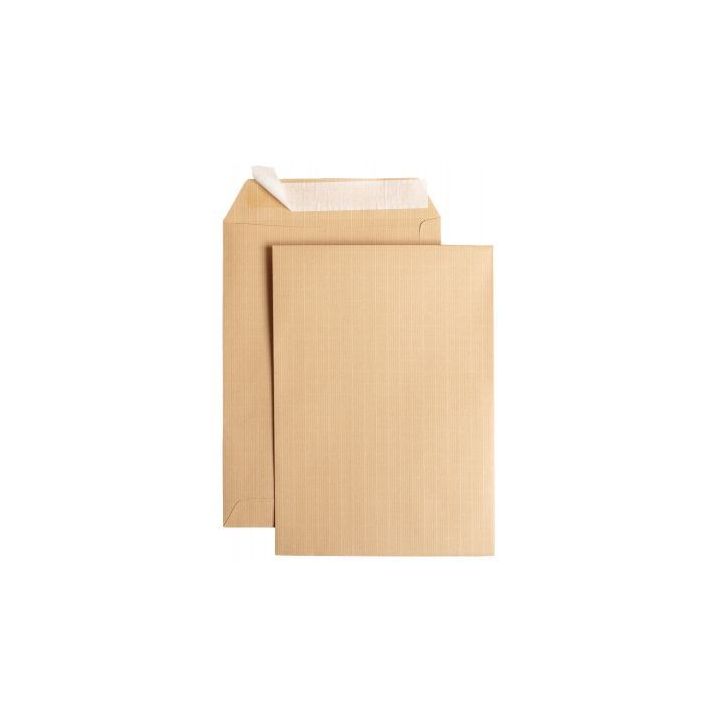 Boîte de 250 pochettes kraft armé 230x320 130g/m² bande de protection 1762 LA COURONNE