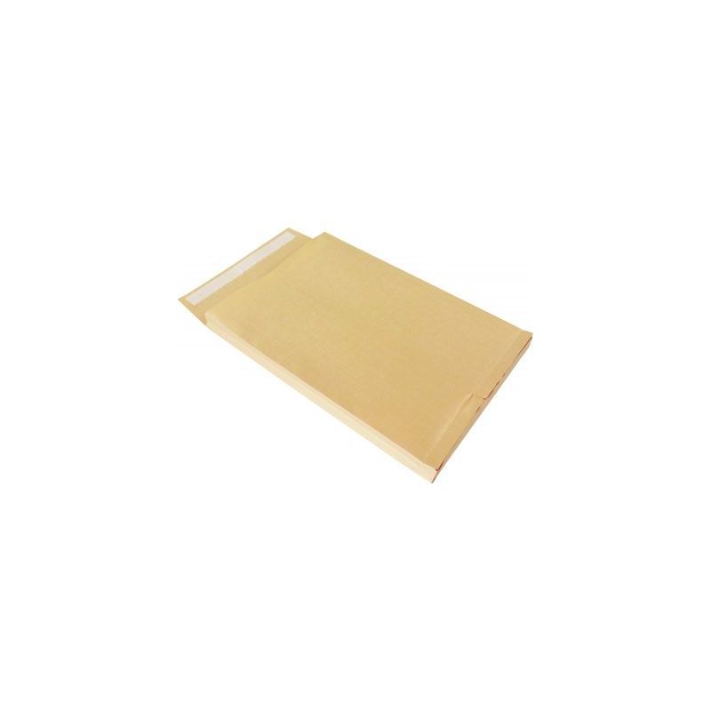 Achetez Paquet de 25 pochettes kraft armé 280x360mm 130g soufflet 30mm bande siliconné 23068 LA CO..