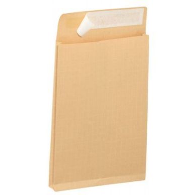 Achetez Paquet de 50 pochettes kraft armé brun 3 soufflets 280x365 130g/m² bande de protection 501..