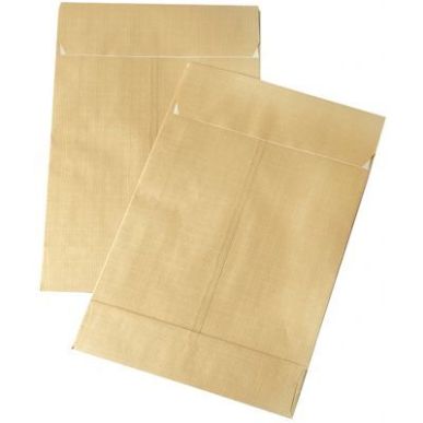 Achetez Paquet de 50 pochettes kraft armé brun 3 soufflets 280x375 130g/m² bande de protection 501..