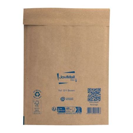 Achetez Carton de 100 pochettes bulles papier 180x260mm Kraft 153400105 JOVIMAIL JOVIPACK pas cher s..
