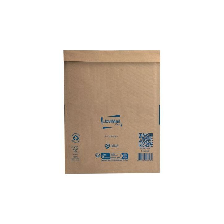Carton de 100 pochettes bulles papier 270x360mm Kraft 153400109 JOVIMAIL JOVIPACK