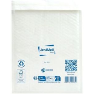 Achetez Carton de 100 pochettes blanches bulles d'air 240x330mm 153100108 JOVIMAIL JOVIPACK pas cher..