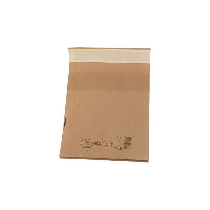 Carton de 100 pochettes bulle air papier 100  x 150 mm avec soufflet 60 mm 832 LA COURONNE