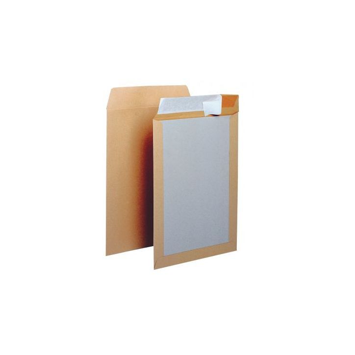 Boîte de 100 pochettes dos carton 260x330 120g/m² bande siliconée 4458