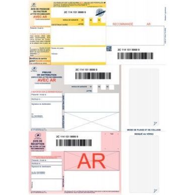 Achetez Boite de 1000 imprimés recommandés avec accusé de réception et code barre 3458 pas cher ..