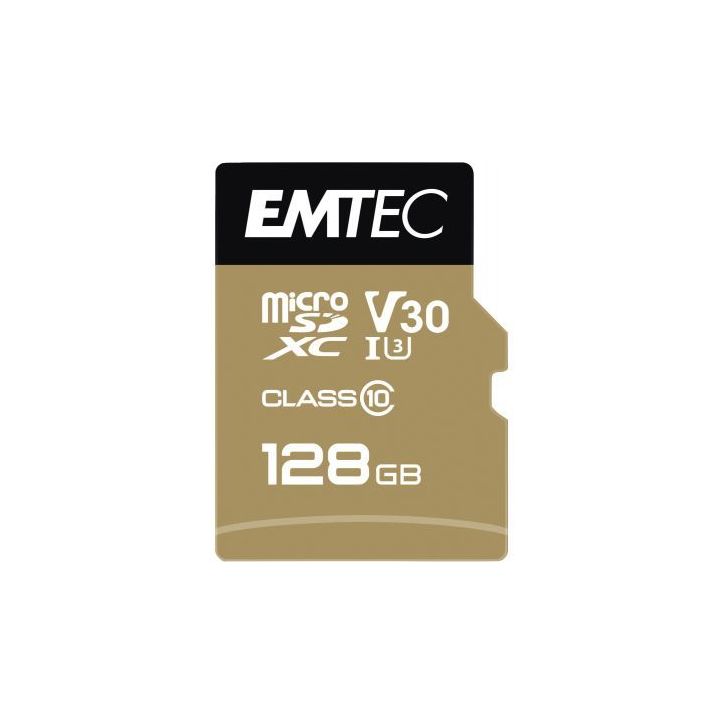 Carte micro SD Emtec UHS I U3 V30 Speedin Pro 128 GO XC ECMSDM128GXC10SP EMTEC
