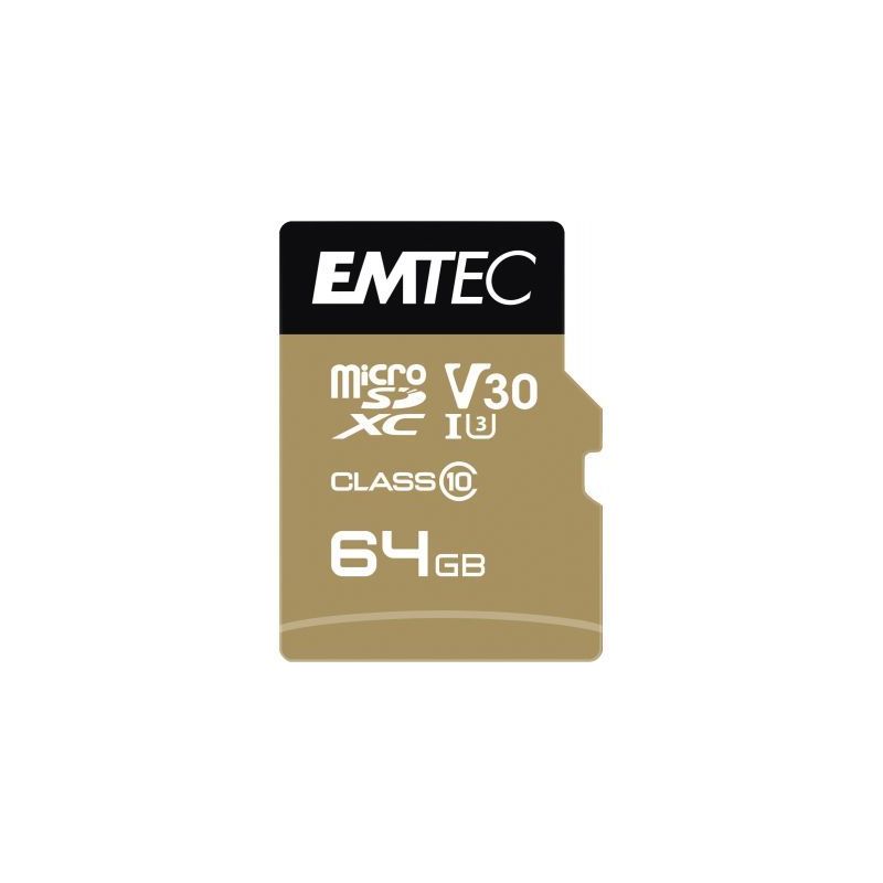 Achetez Carte micro SD Emtec UHS I U3 V30 Speedin Pro 64 GO XC ECMSDM64GXC10SP EMTEC pas cher sur Ma..