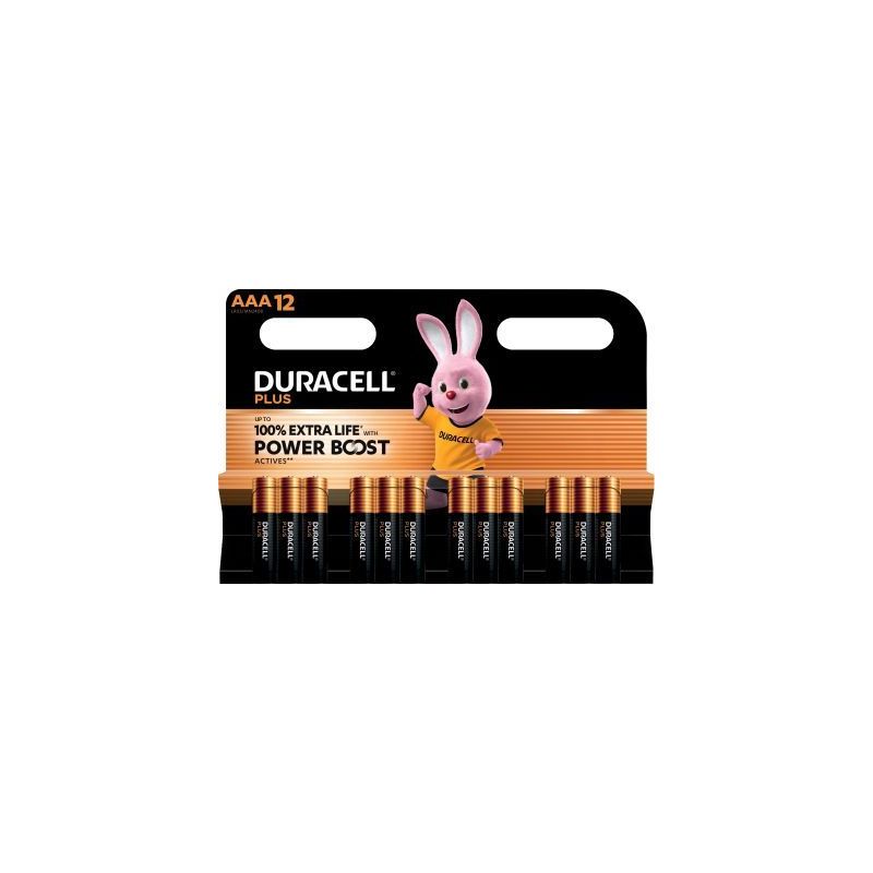 Achetez Blister 12 piles 1.5V PLUS POWERBOOST AAA / LR03 / MN2400 5000394176911 DURACELL pas cher su..