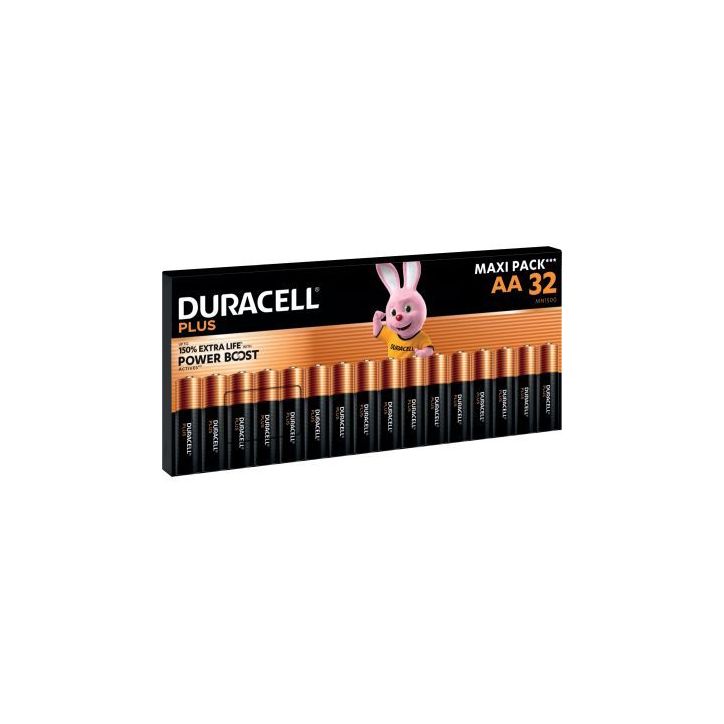 Boite 32 piles 1.5V PLUS POWERBOOST AA / LR06 / MN1500 5000394176577 DURACELL