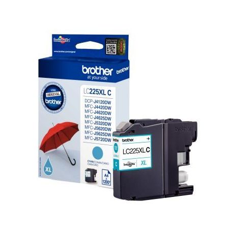 Achetez Cartouche jet d'encre à la marque Brother LC225 cyan haute capacité Parapluie LC225XLC BRO..