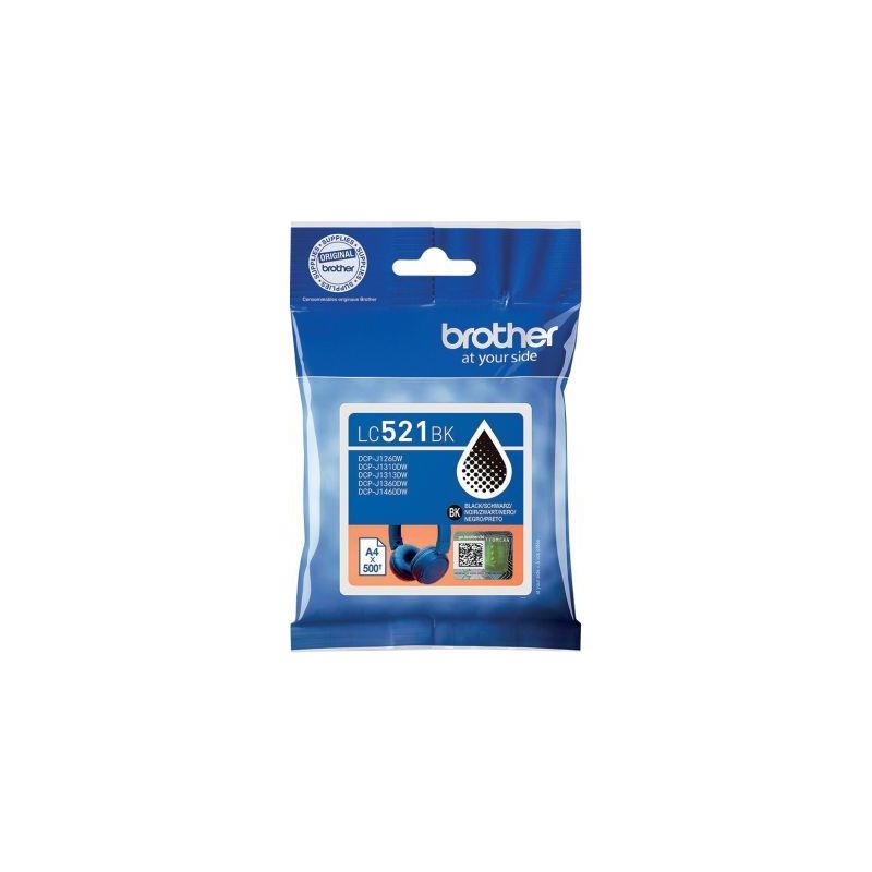 Achetez Brother CASQUE cartouche d'encre noire authentique LC521BK BRSPILC521BK BROTHER pas cher sur..