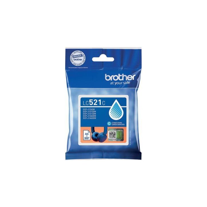 Brother CASQUE cartouche d'encre cyan authentique LC521C BRSPILC521C BROTHER