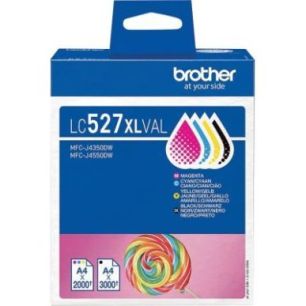 Achetez Brother SUCETTE  lot 4 cartouches encre noire, cyan, magenta, jaune authentique LC527XLVAL L..