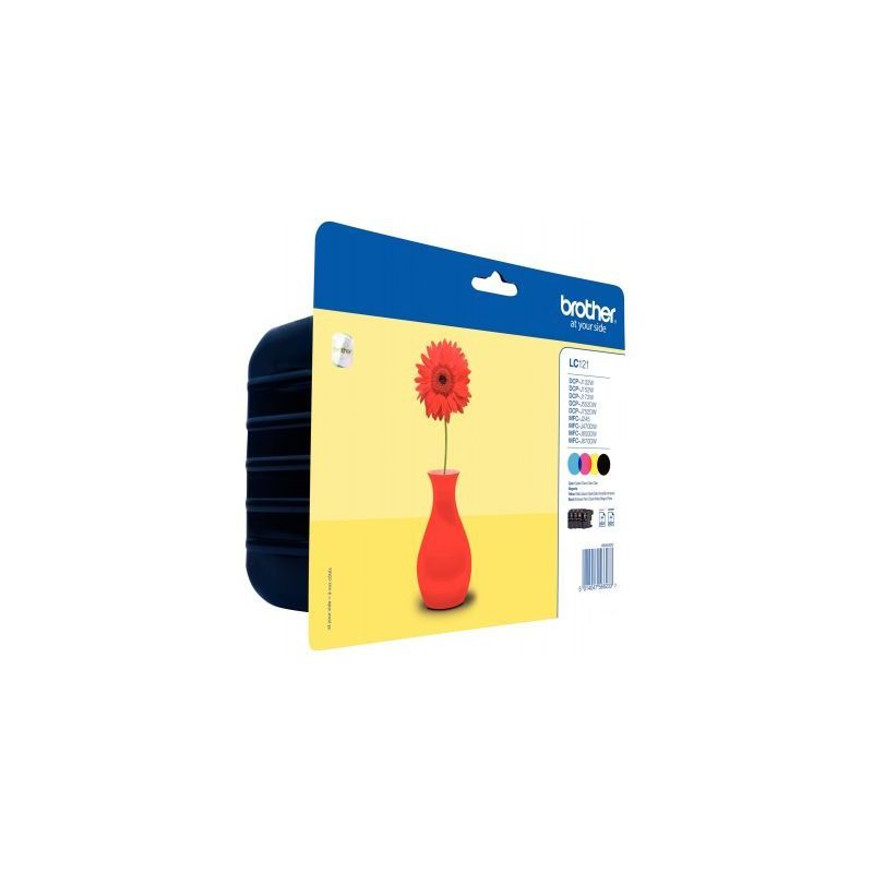 Achetez Lot de 4 cartouches jet d'encre à la marque Brother LC121VALBP noir cyan magenta et jaune M..