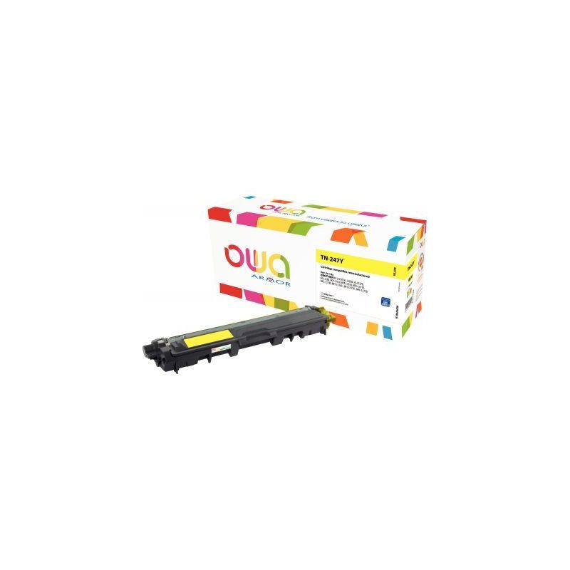 Achetez OWA toner laser jaune haute capacité remanufacturé compatible Brother TN247Y K18604OW OWA ..