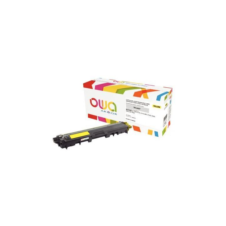 Toner laser compatible à la marque Brother TN245Y jaune K15660OW OWA ARMOR
