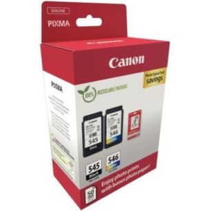 Achetez Canon 545 / 546 pack de 2 cartouches jet d'encre noire & couleurs authentique (PG545BL / CL5..