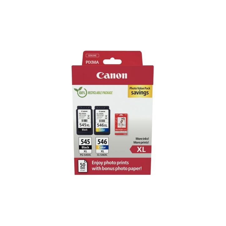 Canon 545XL/546XL lot 2 cartouches encre noir & couleurs hte capa authentique PG545XLBL/CL546XLCMJ 545XL/564XL(...)