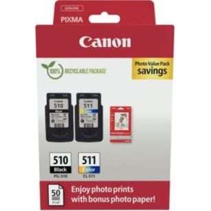 Achetez Canon 510 / 511 pack de 2 cartouches jet d'encre noire & couleurs authentique (PG510BK / CL5..