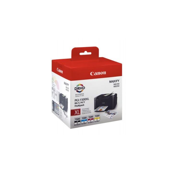 CANON Multipack 4 couleurs Jet d'encre PGI1500XL 9182B004