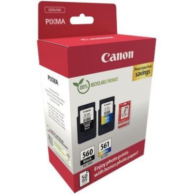 Achetez Canon 560/561 pack de 2 cartouches jet d'encre noire et couleurs authentique (PG-560/CL-561)..