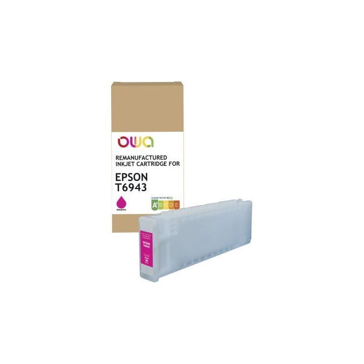 OWA cartouche jet d'encre remanufacturée magenta haute capacité compatible EPSON T6943 T6943 K45702OW OWA AR(...)