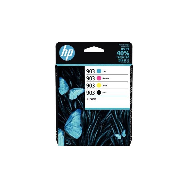 Lot de 4 cartouches encre à la marque HP 6ZC73AE noir cyan magenta et jaune 903 HPSPI6ZC73AE HP