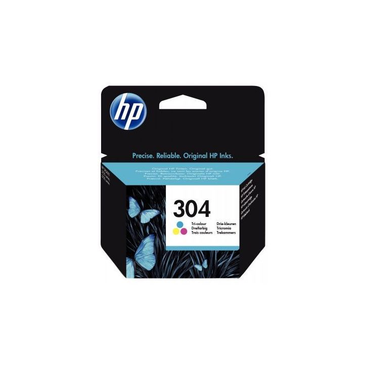 HP 304 Cartouche d'Encre Trois Couleurs Authentique (N9K05AE)
