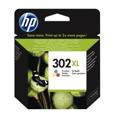 Achetez HP 302XL Cartouche d'Encre Trois Couleurs grande capacité Authentique (F6U67AE) pas cher su..