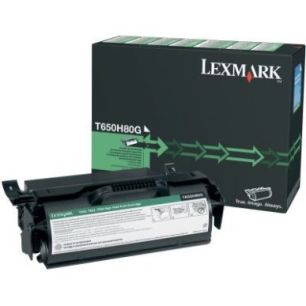 Achetez Lexmark T650H80G toner laser noir haute capacité authentique LXSPLT650H80G LEXMARK pas cher..