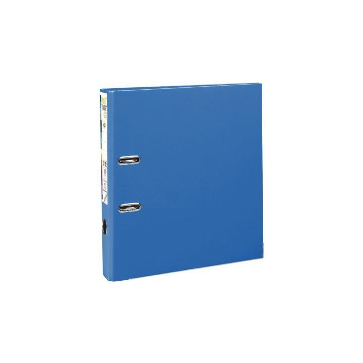 Classeur à  levier en plastique PREM'TOUCH format A4 maxi dos 8 cm bleu moyen 53342E EXACOMPTA