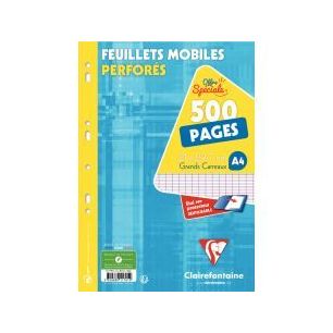 Achetez Etui de 500 pages ou 250 feuillets mobiles format A4 séyès 90g 11791C CLAIREFONTAINE pas c..