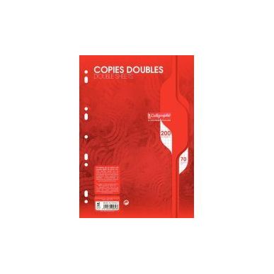 Achetez Sachet de 50 copies doubles (200 pages perforées) format 21x29,7 cm quadrillé 5x5 70g blan..