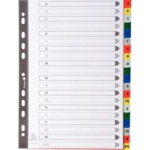 Achetez Jeu de 20 intercalaires alphabétiques en polypropylène coloré, format A4 94E EXACOMPTA pa..