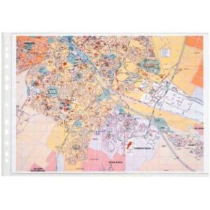 Achetez Sachet de 25 pochettes perforées en polypropylène grainé 29,7 x 42 cm A L'italienne 10074..